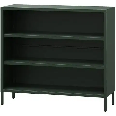 Regály v podkrovnom štýle Kovový regál nízky Luca Modern Bottle Green