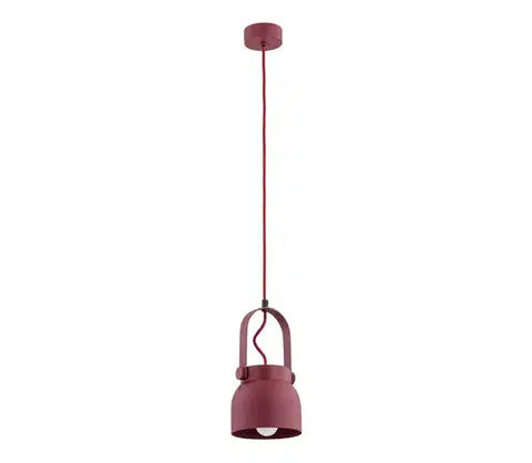 Svietidlá Argon 8292 - Luster na lanku LOGAN 1xE27/15W/230V pr. 14 cm červená 8292