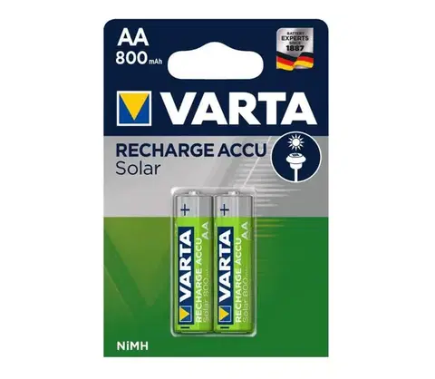 Predlžovacie káble Varta 56736 - 2 ks Nabíjacia batéria SOLAR ACCU AA NiMH/800mAh/1,2V 56736101402