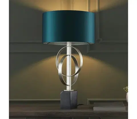 Lampy Endon 95225 - Stolná lampa 1xE27/10W/230V modrá/šedá/čierna 95225