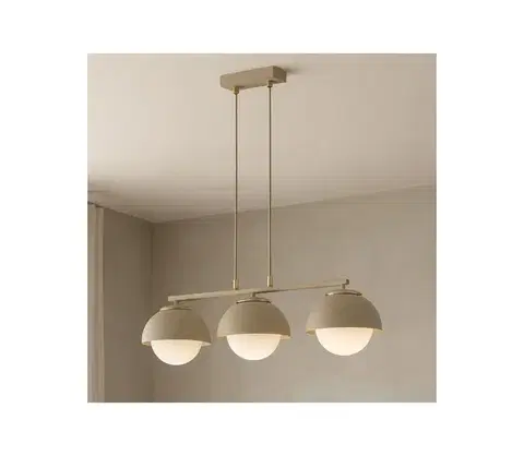 Svietidlá BRILAGI - Závesný luster na lanku COSMO 3xE27/60W/230V béžová/zlatá 87-008B