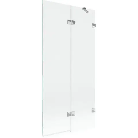 Sprchové dvere MEXEN/S - Lunar vaňová zástena 2-krídlová pravá 90 x 150, transparent, chróm 897-090-100-01-00-P