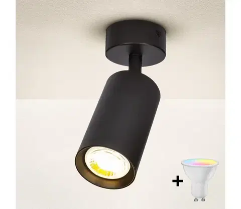 Svietidlá BRILAGI - LED stmievateľné bodové svietidlo SELE 1xGU10/4,8W/230V čierne BG0624+AI2382