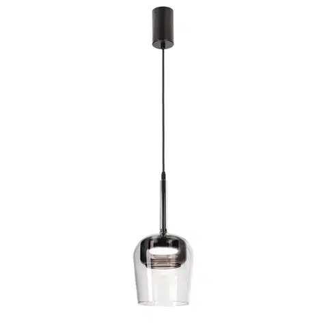 Stropná svetla Lampa wisząca Glaxi szklana szara transparentna do salonu GX53