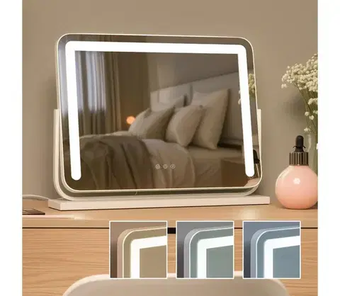 Kúpeľňové zrkadlá BRILAGI -LED Stmievateľné make-up zrkadlo CALIFORNIA LED/22W/230V 58x43 cm biela FG-M6-WD18-5843-WHT