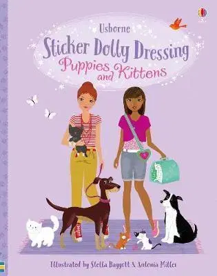 V cudzom jazyku Sticker Dolly Dressing Puppies and Kittens - Fiona Watt