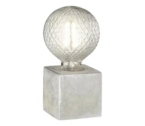Lampy WOFI 8213.01.50.7000 - Stolná lampa BROAD 1xE27/10W/230V betón 8213.01.50.7000