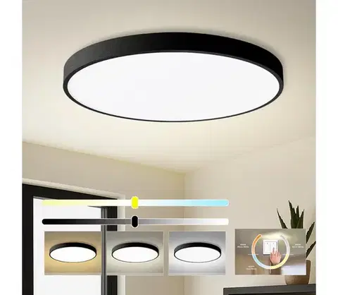 Svietidlá BRILAGI- LED stropné svietidlo POOL LED/128 W/230 V 3000/4000/6000 K pr. 100 cm čierne BRI356