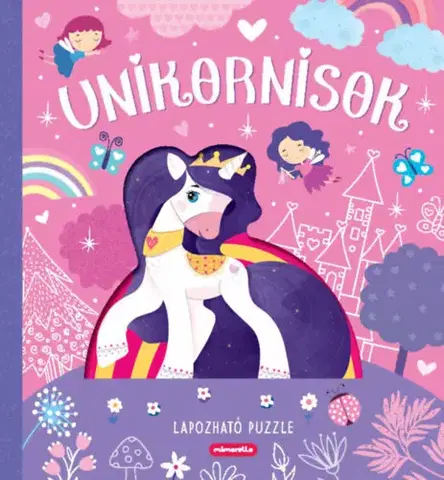 Leporelá, krabičky, puzzle knihy Unikornisok - Lapozható puzzle
