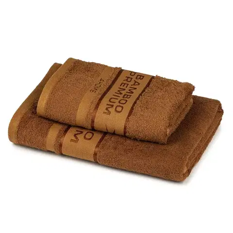Uteráky 4Home Sada Bamboo Premium osuška a uterák hnedá, 70 x 140 cm, 50 x 100 cm 