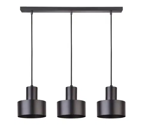 Svietidlá  Luster na lanku RIF 3xE27/60W/230V čierna 30899