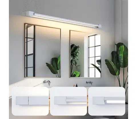 Svietidlá BRILAGI-LED Kúpeľňové osvetlené zrkadlo AQUA LINE LED/36W/230V 120 cm IP44 matný chróm BRI347