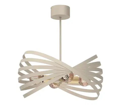 Svietidlá  Luster na tyči SPARKLE 4xE27/15W/230V béžová 8993