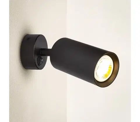 Svietidlá BRILAGI - Nástenné bodové svietidlo SELE 1xGU10/30W/230V čierne WO-W1-OEM
