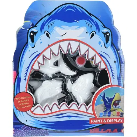 Drevené hračky Sada sadrových farieb Shark, 6 x 2 ml