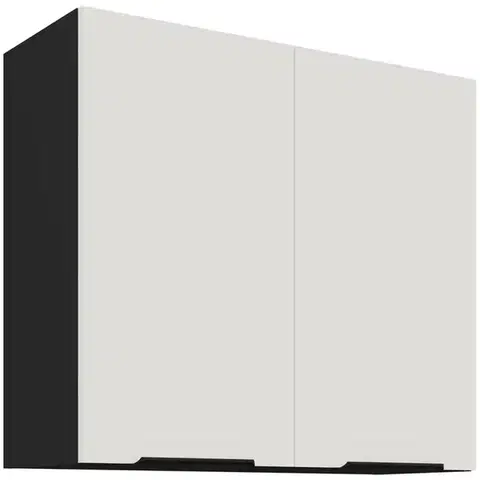 Kuchynské skrinky visiace Kuchynská skrinka Aria-Wh/Bl Anti Fingerprint 80g-72 2f