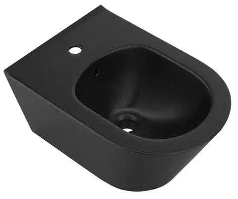 Doplnky do kúpeľne SAPHO - AVVA bidet závesný 35,5x53cm, čierna mat 100324-110