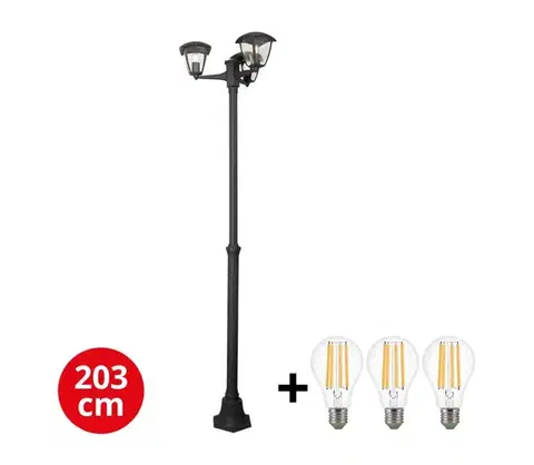 Záhradné lampy BRILAGI -  LED Vonkajšia lampa LUNA 3xE27/60W/230V IP44 GD-LUNAP3-00