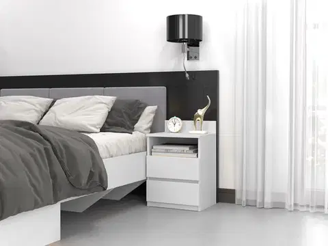 Nočné stolíky MELWIN M1 nočný stolík, biely