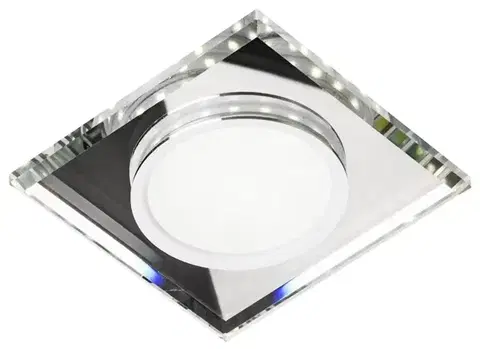Stropná svetla Stropné svietidlo chróm/biele štvorcové LED SSP-22
