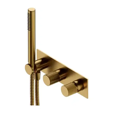 Kúpeľňové batérie OMNIRES - CONTOUR sprchová batéria podomietková so sprchou zlatá kartáčovaná /GLB/ CT8035/1GLB