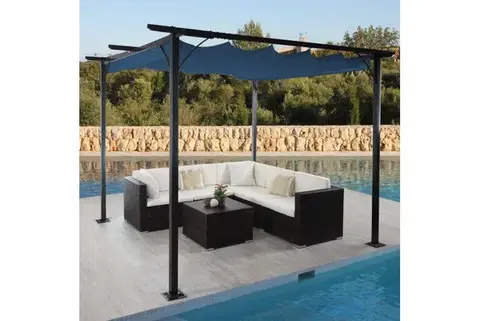 Záhradné pergoly Pergola se stahovací střechou 3x3 m Dekorhome