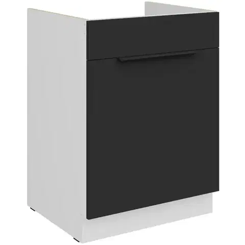 Kuchynské skrinky stojace Kuchynská skrinka Aria-Bl/Wh Anti Fingerprint 60zl 1s Bb