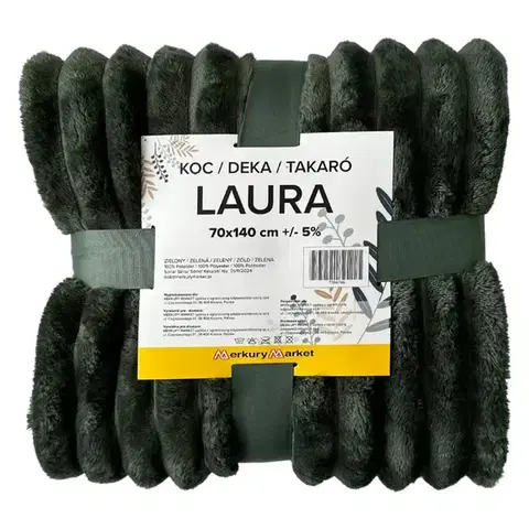Ozdobné prikrývky Deka Laura 70x140 cm 2 zelená