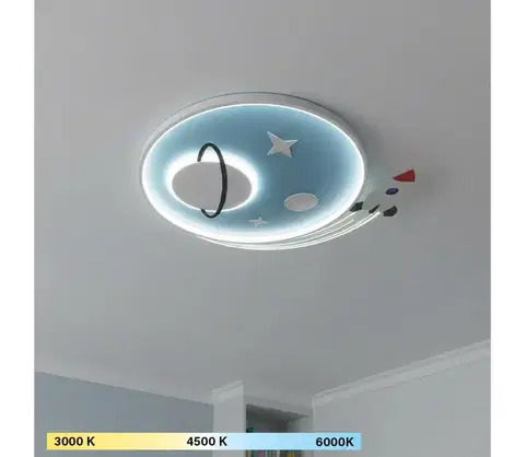 Svietidlá BRILAGI -LED Detské stropné svietidlo STARSHIP LED/64W/230V 3000/4500K modré BR1878/2