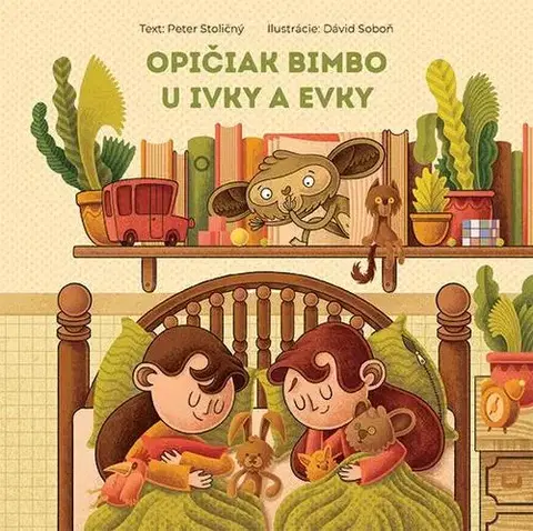 Leporelá, krabičky, puzzle knihy Opičiak Bimbo u Ivky a Evky - leporelo - Peter Stoličný