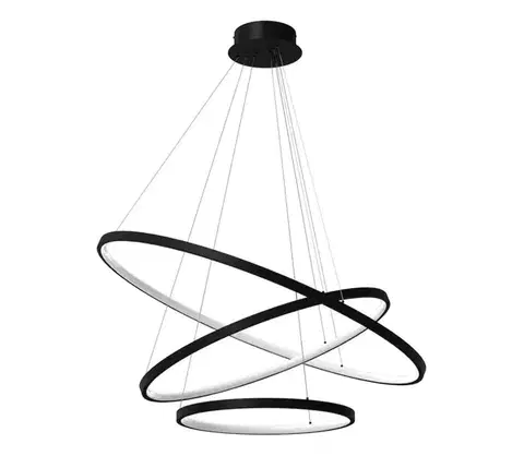Svietidlá  LED Luster na lanku HOOP LED/93W/230V pr. 80 cm 4000K čierna ML1543