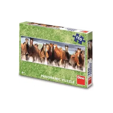 Od 100 dielikov Dino Toys Puzzle Kone vo vode 150 panoramic Dino