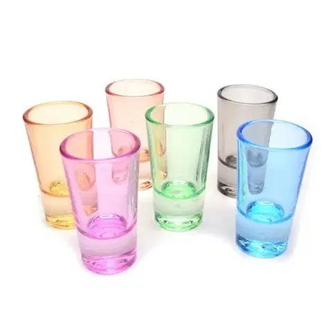 Poháre Kinekus Pohár štamprlík, objem 30ml, farebné, sada 6ks, PROSTE