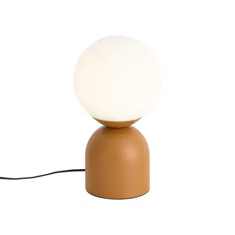 Stolné lampy Hotel Chic Stolná lampa oranžová s opálovým sklom - Pallon Trend