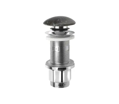 Svietidlá Sapho - Umývadlová výpusť Click-Clack BLOK, priemer 6,7 cm, kameň/čierna 2401-911