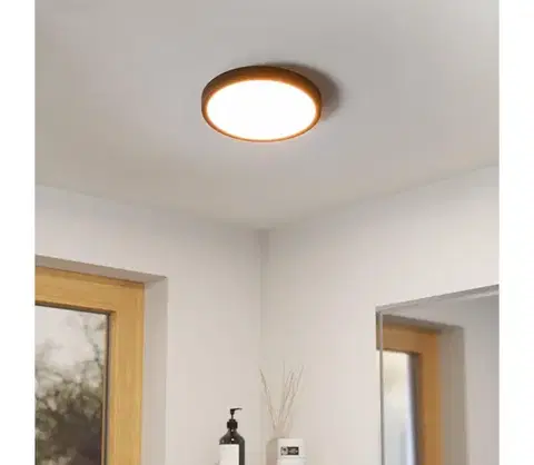 Svietidlá Eglo 901326-LED Kúpeľňové stropné svietidlo FUEVA LED/14,2W/230V pr.27,8cm IP44 čierna 901326