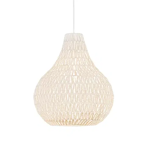 Závesné svietidlá Skandiánske závesné svietidlo biele 45 cm - Lina Drop