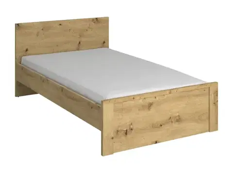 Postele KONDELA Airon 120 posteľový rám dub artisan