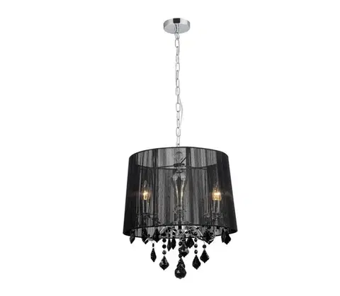 Svietidlá  MDM-2572/3 BK - Luster na reťazi CORNELIA 3xE14/40W/230V MDM-2572/3 BK