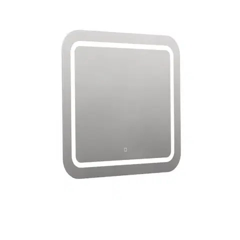 Kúpeľňové zrkadlá Naturel - Zaoblené zrkadlo 80x70 cm s LED osvetlením, vykurovacia fólia, senzor s nastaviteľnou teplotou 2700-6500K, IP44 ZIL8070KTLEDS ZIL8070KTLEDS