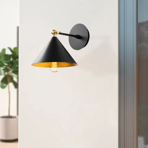 Nástenné svetlá Nástenná lampa Berceste - 185BLACK-A