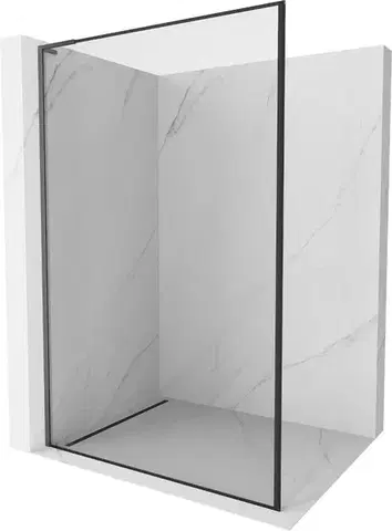 Sprchové dvere MEXEN/S - Kyoto L Sprchová zástena WALK-IN 60 x 200, čierny vzor, grafit metal 800-060-103-95-70