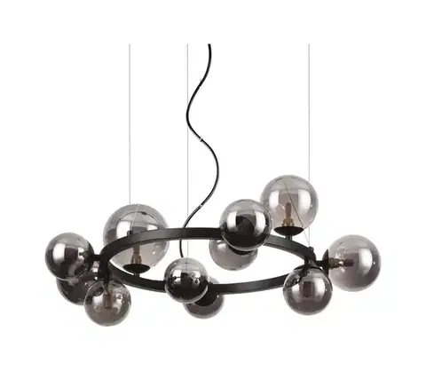 Svietidlá Ideal Lux - LED luster na lankách PERLAGE 11xG9/3W/230V pr. 73 cm čierna/dymová 271392