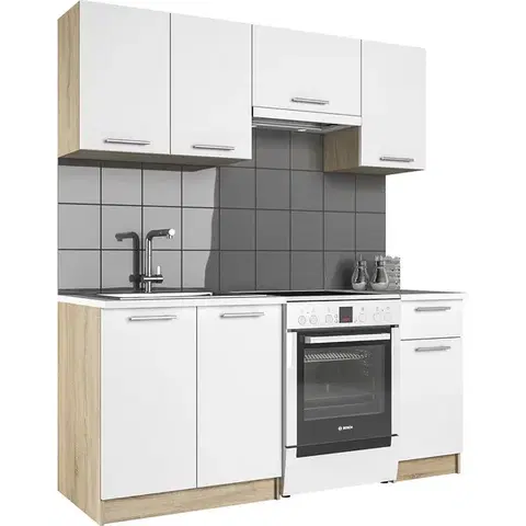 Kuchynské linky NABBI Firenze 180 kuchyňa dub sonoma / biela