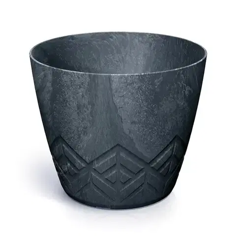 Kvetináče a truhlíky DARE120E-S433 plastový kvetináč 11,9 cm antracit