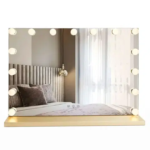 Kúpeľňové zrkadlá REA - Zrkadlo LED HOLLYWOOD L.Gold HOM-12012