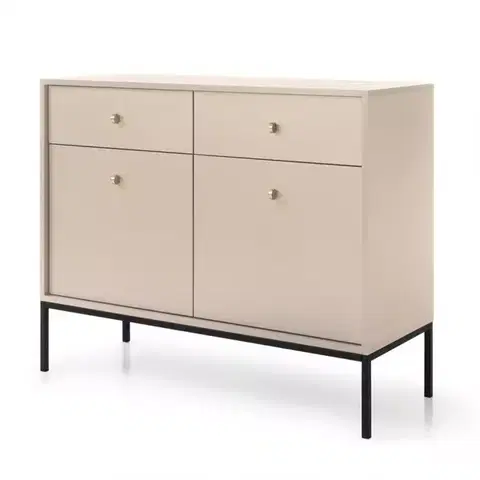 Komody so zásuvkami a dvierkami Komoda Mono mksz104 béžový