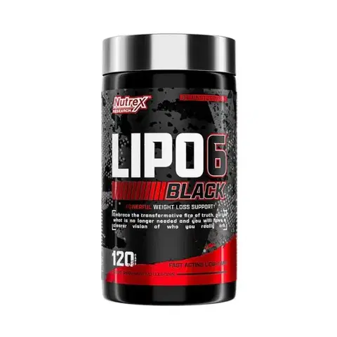 Komplexné spaľovače Lipo 6 Black 120 kaps - Nutrex bez príchute