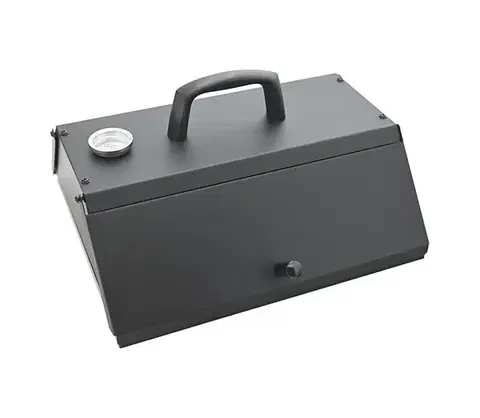 Grilovanie  Pec na pizzu s dvierkami a teplomerom 40x35,5x21 cm čierna 14111