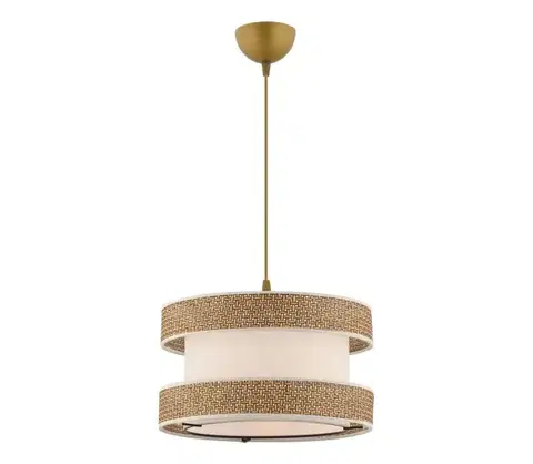 Svietidlá  Závesný luster HALO 1xE27/60W/230V krémová/béžová 390FLH2451